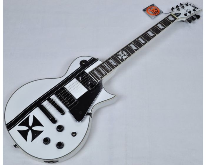 esp ltd iron cross snow white