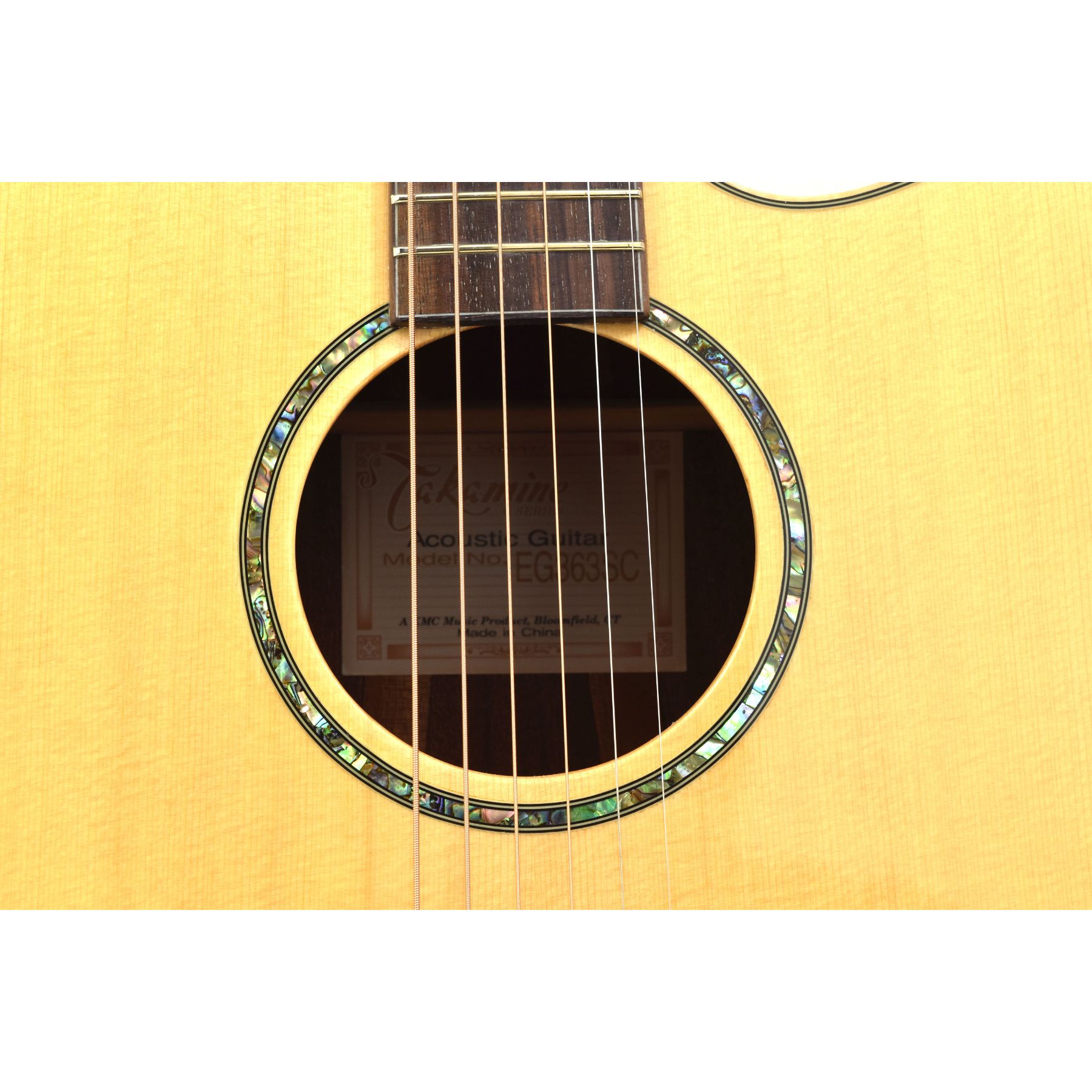 Takamine EG363SC Acoustic Electric Guitar in Natural Finish B