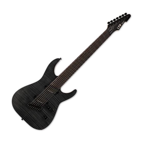 ESP LTD M-1007 Multi-Scale 7 String Electric Guitar See Thru Black Satin, LM1007MSFMSTBLKS