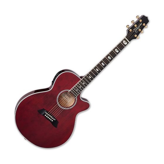 Takamine TSP158C STR Acoustic Electric Guitar See Thru Red Gloss, TAKTSP158CSTR