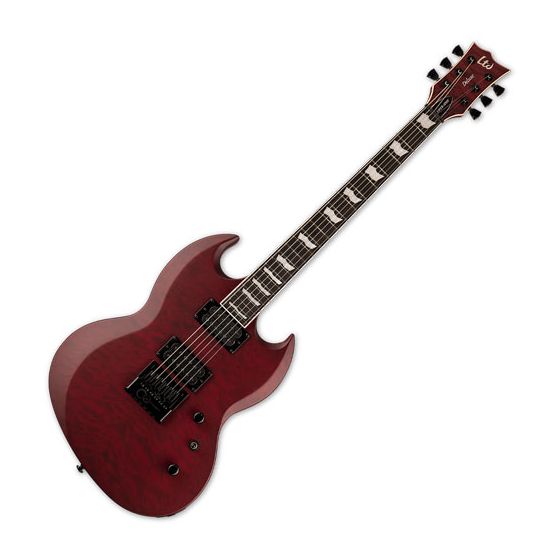ESP LTD Viper-1000 Evertune Electric Guitar See Thru Black Cherry Satin, LVIPER1000ETQMSTBCS