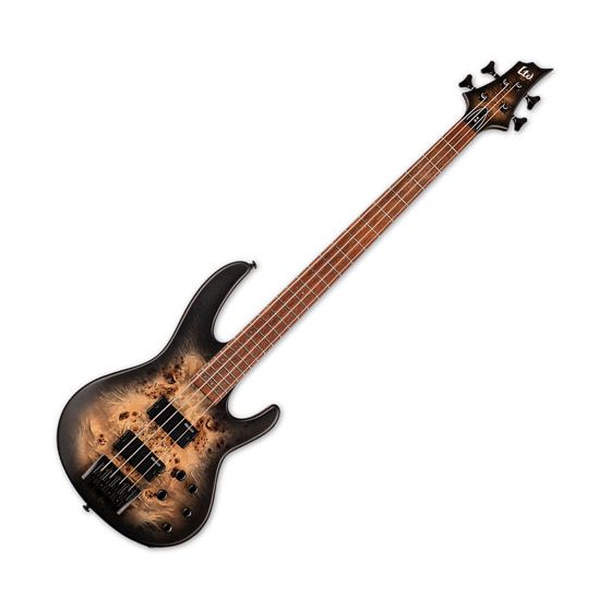 ESP LTD D-4 Electric Bass Black Natural Burst Satin, LD4BPBLKNBS