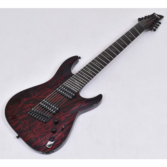 Schecter C-8 Multiscale Silver Mountain Electric Guitar Blood Moon B Stock 1589, SCHECTER1478.B 1589