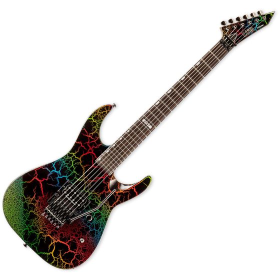 ESP LTD M-1 Custom 87 Electric Guitar in Rainbow Crackle Finish, LM1CTM87RBCRK