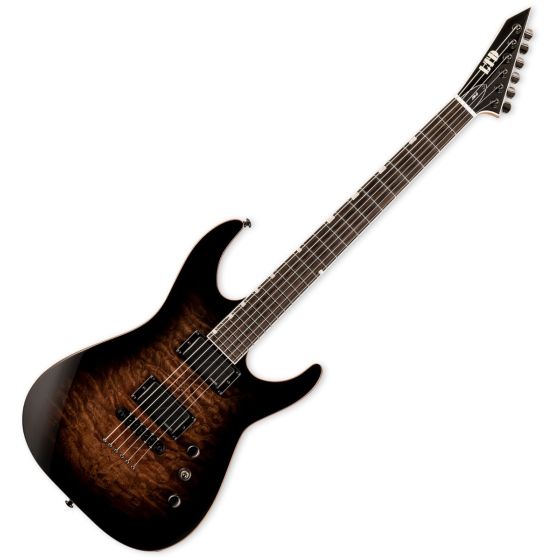 ESP LTD JM-II Josh Middleton Guitar in Black Shadow Burst, LJMIIQMBLKSHB