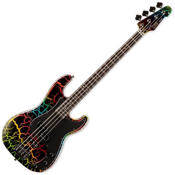 ESP LTD Surveyor '87 Electric Bass Rainbow Crackle, LSURVEYOR87RBCRK