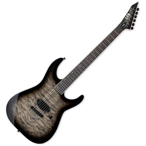 ESP LTD M-1001NT QM Guitar in Charcoal Burst, LM1001NTQMCHB