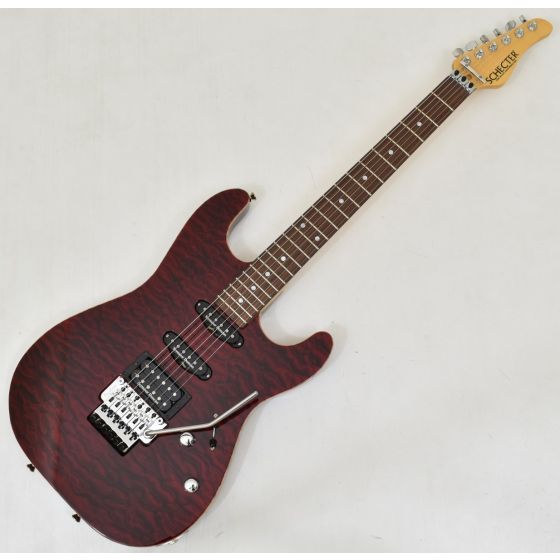 Schecter CET USA Custom Shop Electric Guitar Black Cherry, CETQMBCH