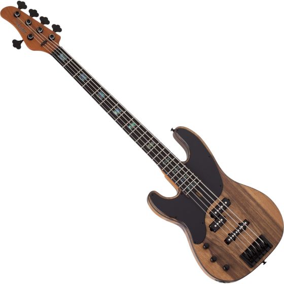 Schecter Model-T 5 String Exotic Lefty Bass Black Limba, 2837