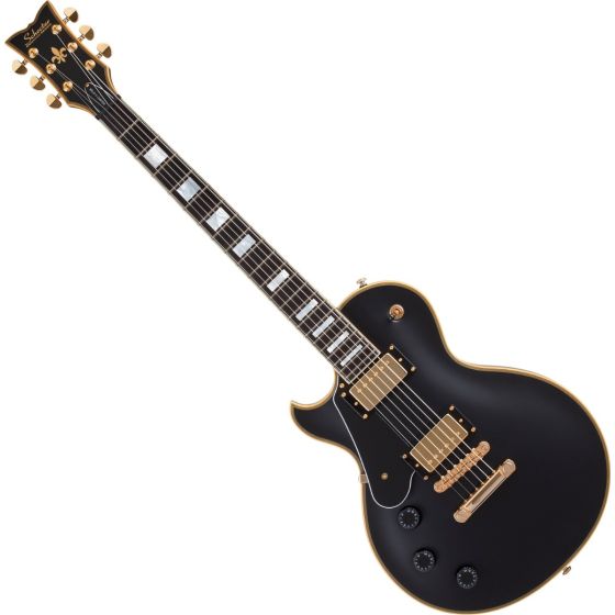 Schecter Solo-II Custom Lefty Guitar Aged Black Satin, 662