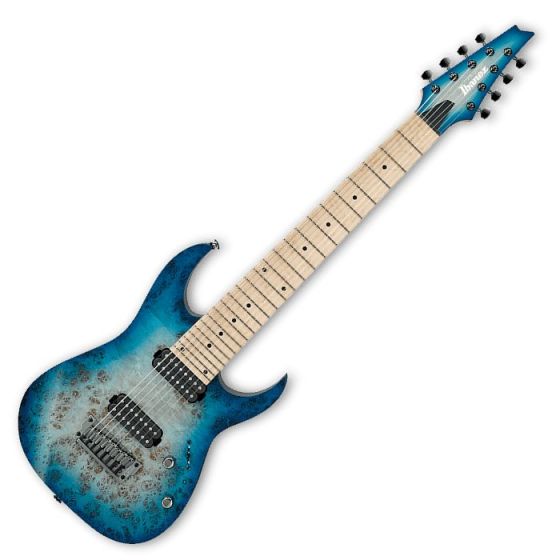Ibanez RG Prestige RG852MPB 8 String Electric Guitar in Ghost Fleet Blue Burst, RG852MPBGFB