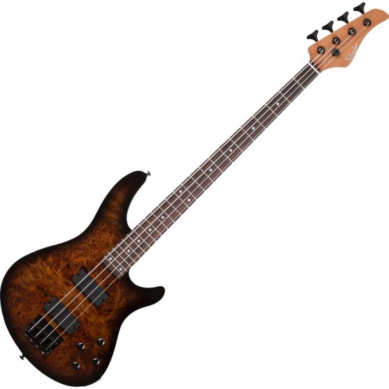 Schecter C-4 Standard Electric Bass Tobacco Burl, 3970
