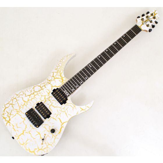 Schecter USA Sunset Extreme 6 White Gold Satin Crackle Guitar, 7351