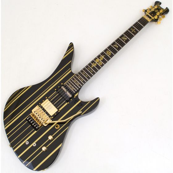Schecter Synyster Custom-S Guitar Gloss Black Gold B-Stock 0934, 1742