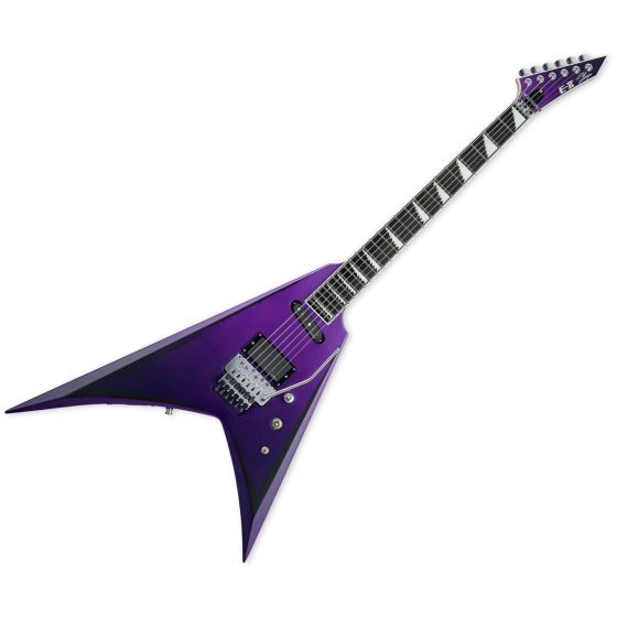 ESP E-II Alexi Laiho Ripped Sawtooth Guitar Purple Faded Pinstripes, EIIALEXIRIPPED