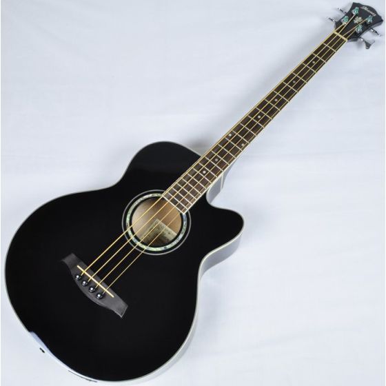 Ibanez AEB10E-BK Artwood Series Acoustic Electric Bass in Black High Gloss Finish, AEB10EBK.B