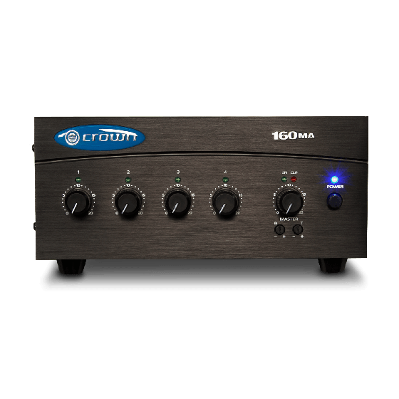 Crown Audio 160MA Four Input 60W Mixer-Amplifier, CROWN160MA