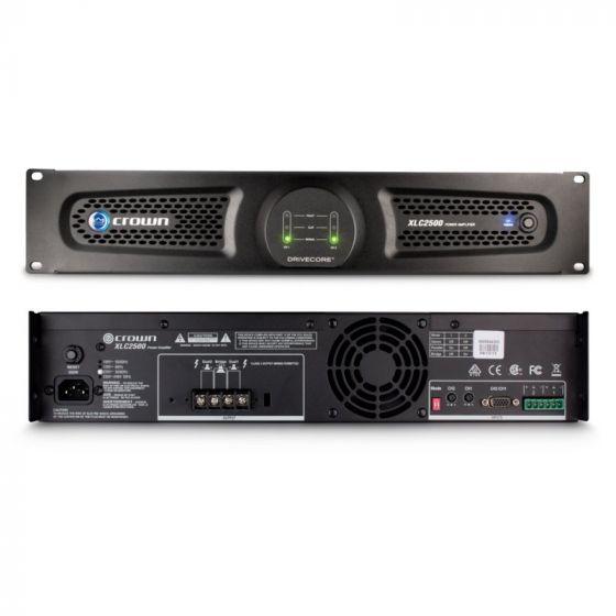 Crown Audio XLC 2500 Two-channel 500W Power Amplifier, XLC2500