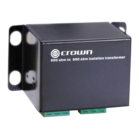Crown Audio IST Isolation Transformer, CA-IST