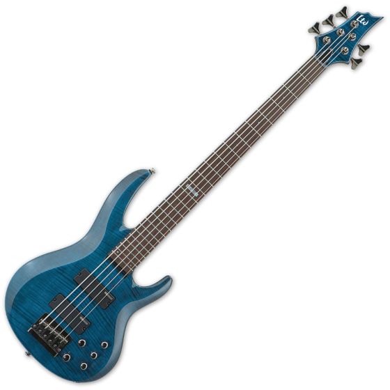 ESP LTD B-155DX Bass in See-Through Blue, B-155DX STB
