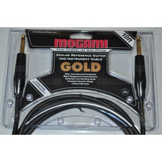 Mogami Gold Instrument Cable 10 ft., Gold-Instrument-10