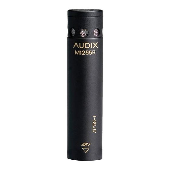 Audix M1255B Miniature Clip-On Condenser Cardioid Microphone, M1255B