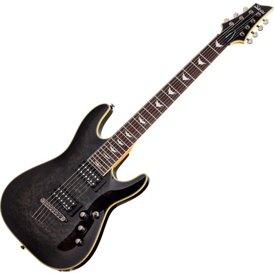 Schecter Omen Extreme-7 Electric Guitar in See-Thru Black Finish, 2007