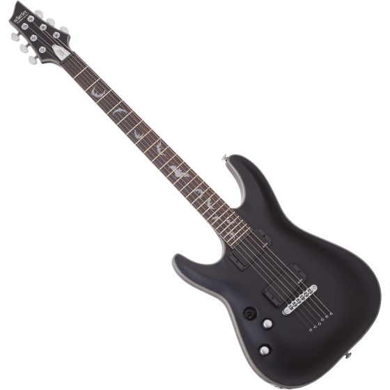 Schecter Damien Platinum-6 Left-Handed Electric Guitar Satin Black, 1182