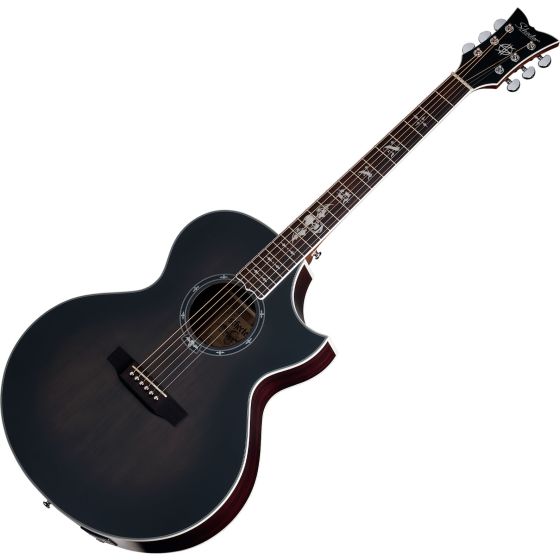 Schecter Signature Synyster Gates SYN GA SC Acoustic Electric Guitar in Trans Black Burst Satin Finish, 3701