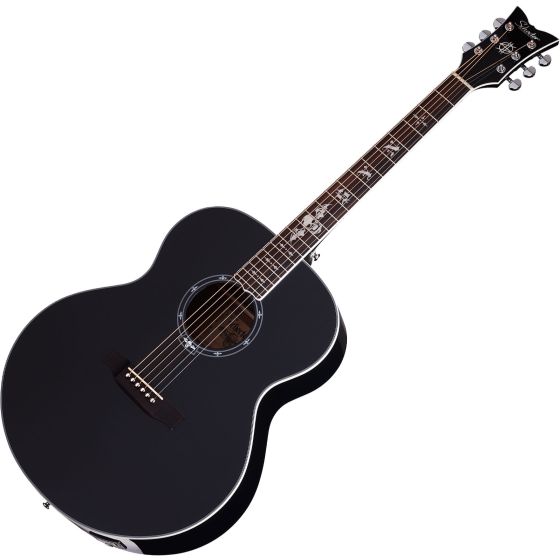Schecter Signature Synyster Gates SYN J Acoustic Electric Guitar in Gloss Black Finish, 3703