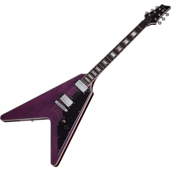 Schecter V-1 Custom Electric Guitar Trans Purple, 654