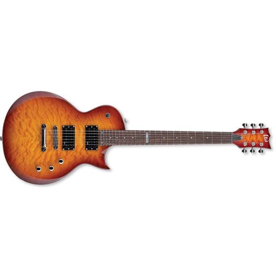 ESP LTD EC-100QM Quilt Maple Faded Cherry Sunburst Guitar, EC-100QM FCSB