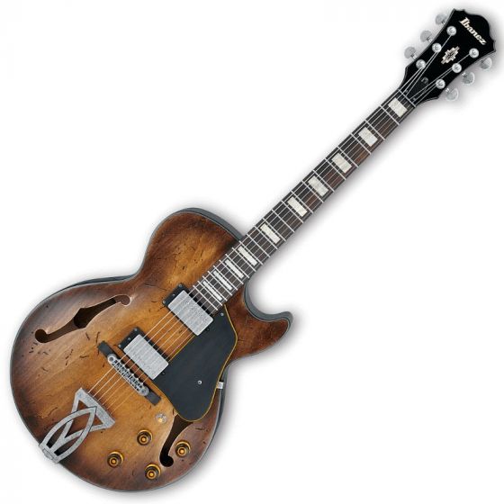 Ibanez Artcore Vintage AGV10ATCL Hollow Body Electric Guitar in Tobacco Burst Low Gloss Finish, AGV10ATCL