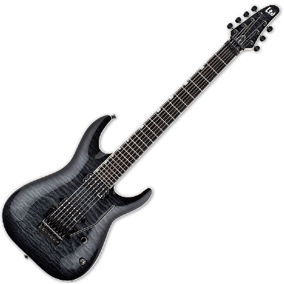 ESP LTD BS-7B Ben Savage 7 strings Baritone Electric Guitar in See Thru Black Sunburst, LTD BS-7B STBLKSB