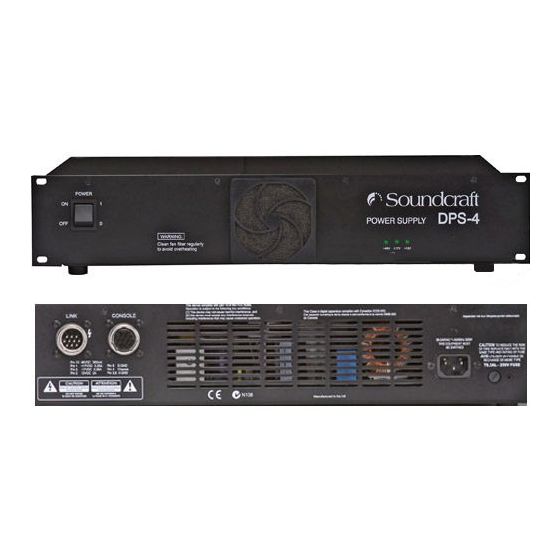 Soundcraft DPS4 Power Supply for MH2 Console, RW8033