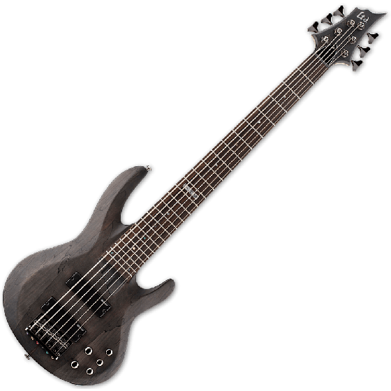 ESP LTD B-206SM Electric Bass in See Thru Black Satin B-Stock, B-206SM-STBLKS.B