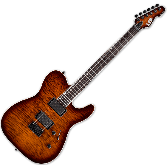 ESP LTD TE-401FM Electric Guitar in Dark Brown Sunburst, LTD TE401 DBSB