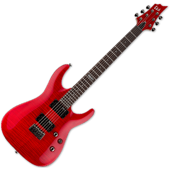 ESP LTD H-101FM Electric Guitar in See Thru Red, LTD H-101FM STR