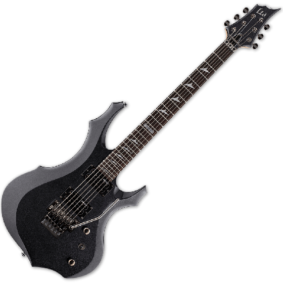 ESP LTD F-200FR Electric Guitar in Charcoal Metallic Finish, F200FR