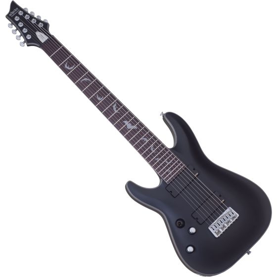 Schecter Damien Platinum-8 Left-Handed Electric Guitar Satin Black, 1188