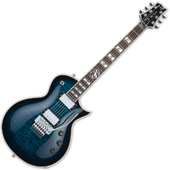 ESP Alex Skolnick FR Electric Guitar in Black Aqua Sunburst, Alex Skolnick FR BLKAQSB