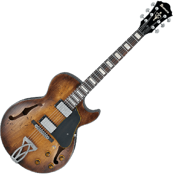 Ibanez Artcore Vintage ASV10A Semi-Hollow Electric Guitar in Tobacco Burst Low Gloss, ASV10ATCL