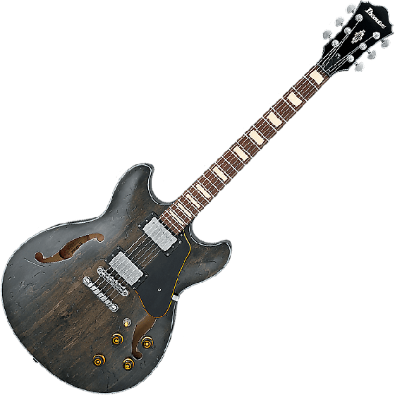 Ibanez Artcore Vintage ASV10A Semi-Hollow Electric Guitar in Transparent Black Low Gloss, ASV10ATKL