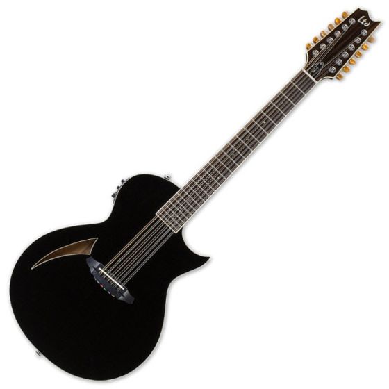 ESP LTD TL-12 12-String Acoustic Electric Guitar in Black Finish, LTD TL-12 BLK