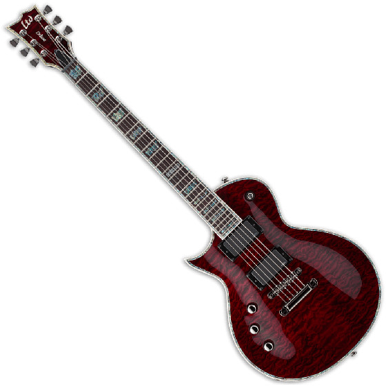 ESP LTD EC-1000 STBC Lefty Guitar in See Thru Black Cherry, EC-1000STBC LH