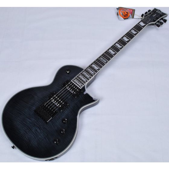 ESP LTD Deluxe EC-1000ET Evertune Flamed Maple Guitar in See-Thru Black, LTD EC-1000ET