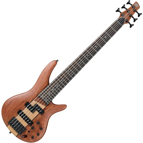 Ibanez SR Standard SR756 6 String Electric Bass Natural Flat, SR756NTF