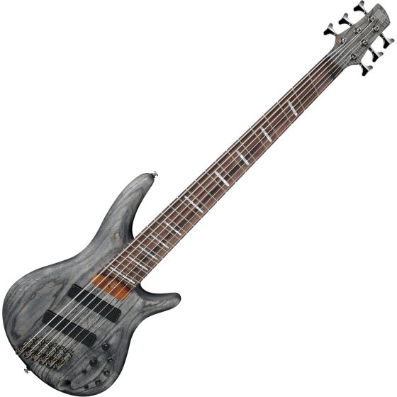 Ibanez SR Bass Workshop SRFF806 Multi-Scale 6 String Electric Bass Black Stained, SRFF806BKS