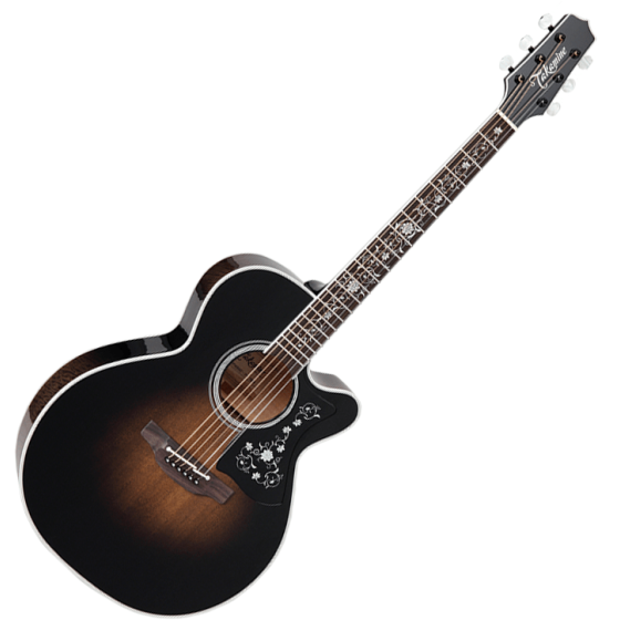 Takamine EF450C-TT NEX Acoustic Guitar Transparent Black Burst, TAKEF450CTTBB