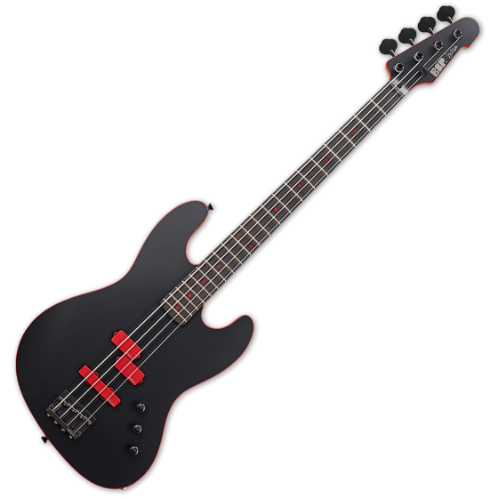 ESP Frank Bello J-4 Signature Electric Bass Black Satin, EFRANKBJ4BLKS